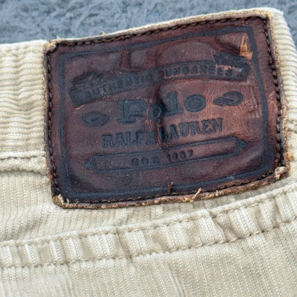 Polo Ralph Lauren‎ Mens Tan Corduroy Pants Straight Fit Size 38x30
